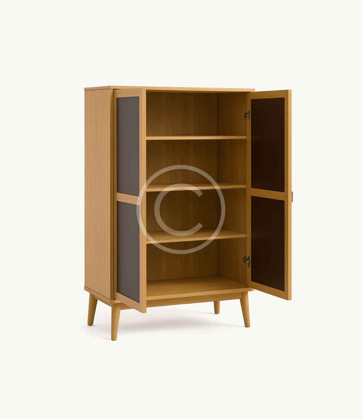 Two-door oak cabinet - Image 2